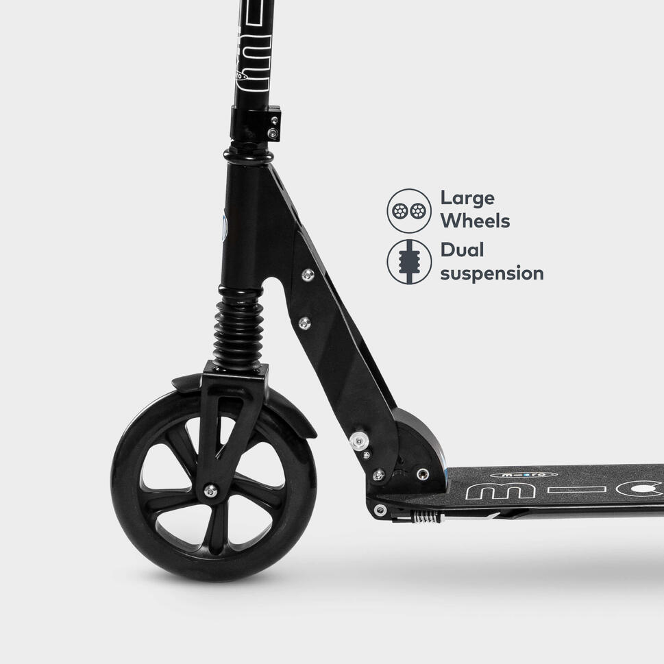 Trottinette Micro avec suspension Noir à pousser